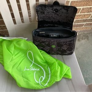 Sam Edelman Black Quilted Velvet Shoulder Bag